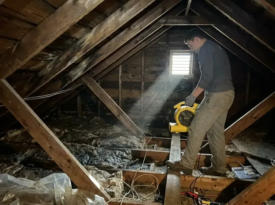 attic-water-damage-drying-proc-007 — frequently asked questions, Emergency Water Extraction & 24/7 Flood Response in Fort Me…